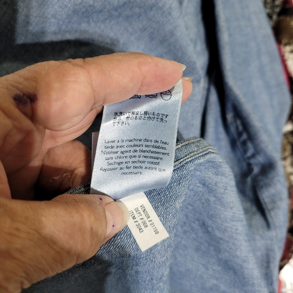 (2636) New England Gentleman, Mens, M, long sleeve denim Shirt - Picture 10 of 10